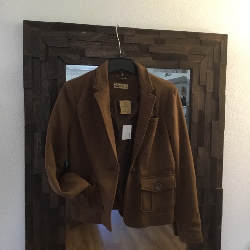Brown knit casual blazer - Picture 2 of 6